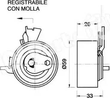 IPS Parts ITB-6W08 - Натягувач, зубчастий ремінь autocars.com.ua