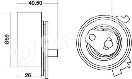 IPS Parts ITB-6W10 - Натяжитель, ремень ГРМ autodnr.net