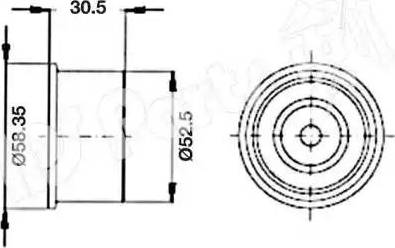 IPS Parts ITB-6W11 - Натяжитель, ремень ГРМ autodnr.net