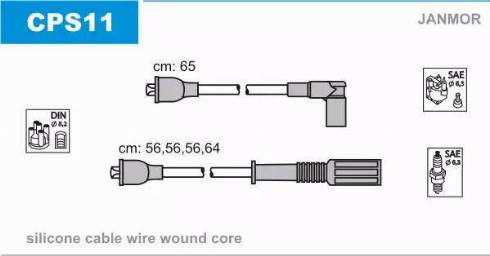 Janmor CPS11 - Комплект проводов зажигания avtokuzovplus.com.ua