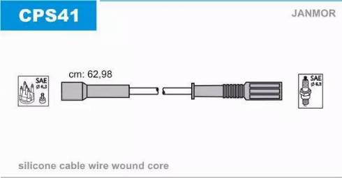 Janmor CPS41 - Комплект проводів запалювання autocars.com.ua