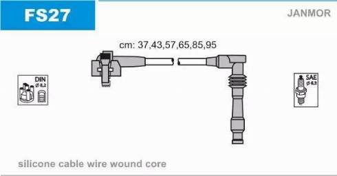 Janmor FS27 - Комплект проводів запалювання autocars.com.ua