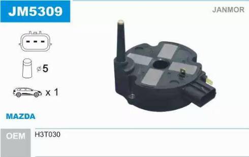 Janmor JM5309 - Котушка запалювання autocars.com.ua