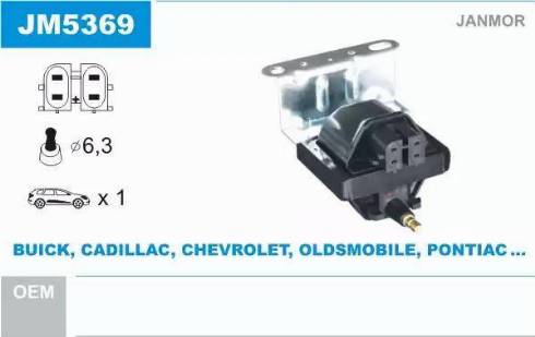 Janmor JM5369 - Котушка запалювання autocars.com.ua