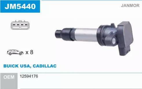 Janmor JM5440 - Котушка запалювання autocars.com.ua