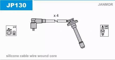 Janmor JP130 - Комплект проводів запалювання autocars.com.ua