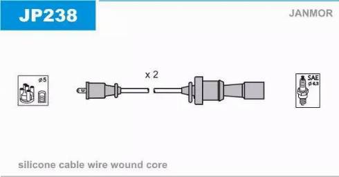 Janmor JP238 - Комплект проводов зажигания autodnr.net