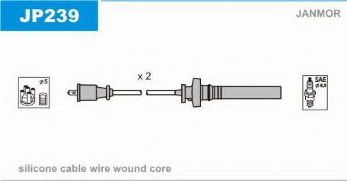 Janmor JP239 - Комплект проводів запалювання autocars.com.ua