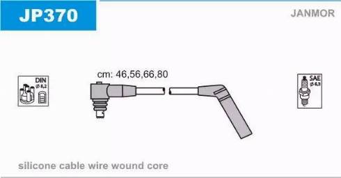 Janmor JP370 - Комплект проводов зажигания autodnr.net