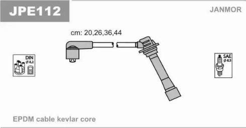 Janmor JPE112 - Комплект проводов зажигания autodnr.net