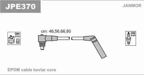 Janmor JPE370 - Комплект проводов зажигания autodnr.net