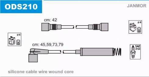 Janmor ODS210 - Комплект проводов зажигания autodnr.net