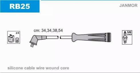 Janmor RB25 - Комплект проводов зажигания avtokuzovplus.com.ua