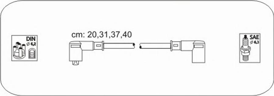 Janmor S06 - Комплект проводов зажигания avtokuzovplus.com.ua