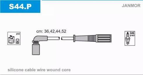 Janmor S44.P - Комплект проводов зажигания autodnr.net