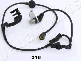 Japanparts ABS-316 - Датчик ABS, частота вращения колеса avtokuzovplus.com.ua