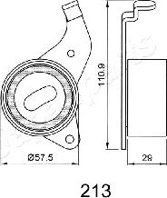 Japanparts BE-213 - Натяжитель, ремень ГРМ avtokuzovplus.com.ua