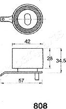 Japanparts BE-808 - Натяжитель, ремень ГРМ autodnr.net