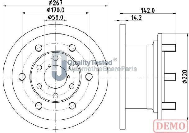 Japanparts DI0254JM - Тормозной диск avtokuzovplus.com.ua