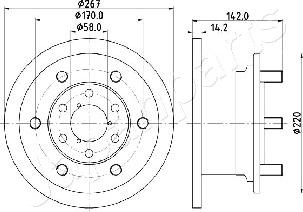 Japanparts DI-0254 - Гальмівний диск autocars.com.ua