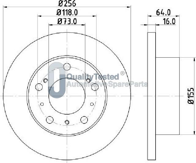 Japanparts DI0267JM - Тормозной диск autodnr.net