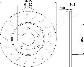 Japanparts DI-0519 - Тормозной диск avtokuzovplus.com.ua