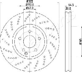 Japanparts DI-0520 - Тормозной диск avtokuzovplus.com.ua