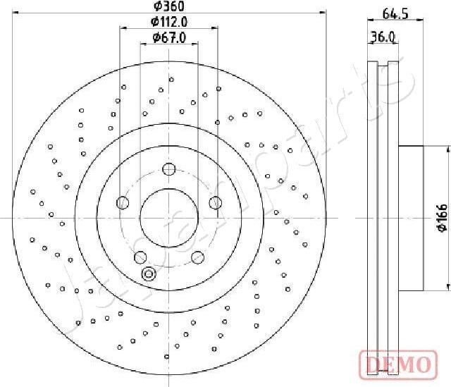 Japanparts DI-0527C - Гальмівний диск autocars.com.ua