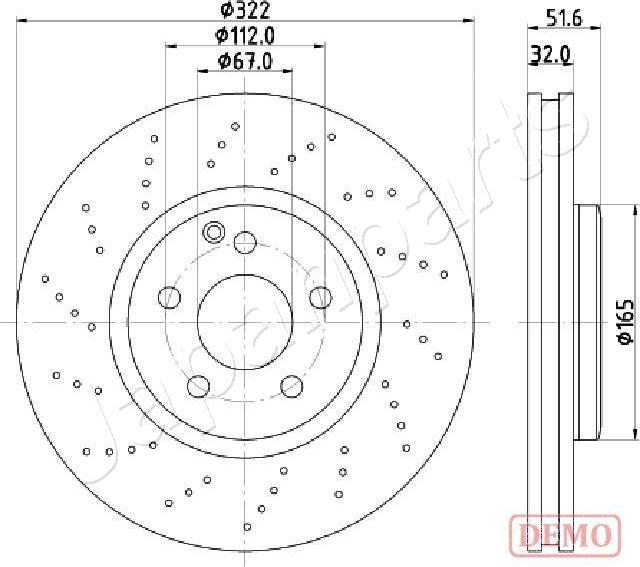 Japanparts DI-0528C - Тормозной диск avtokuzovplus.com.ua