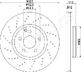 Japanparts DI-0528 - Тормозной диск avtokuzovplus.com.ua