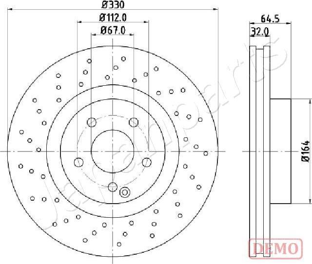 Japanparts DI-0541C - Тормозной диск avtokuzovplus.com.ua