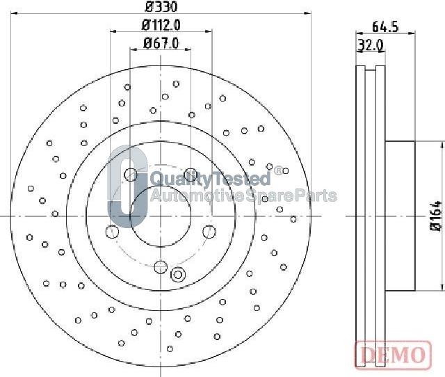 Japanparts DI0541JM - Тормозной диск autodnr.net