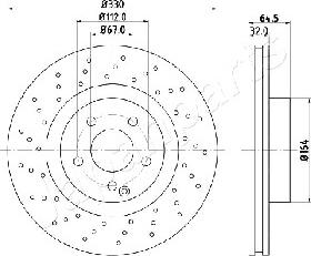 Japanparts DI-0541 - Тормозной диск avtokuzovplus.com.ua