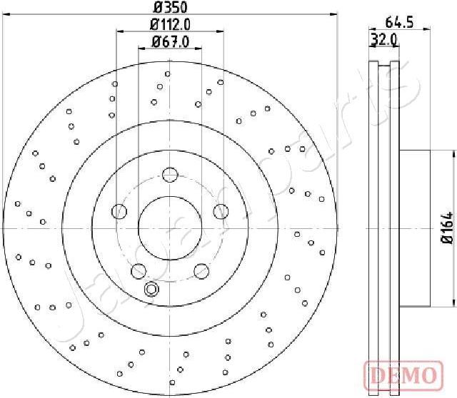 Japanparts DI-0543C - Тормозной диск avtokuzovplus.com.ua