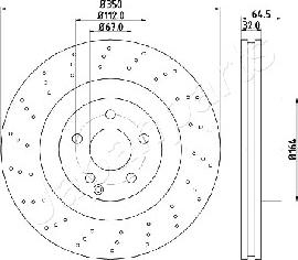 Japanparts DI-0543 - Тормозной диск avtokuzovplus.com.ua