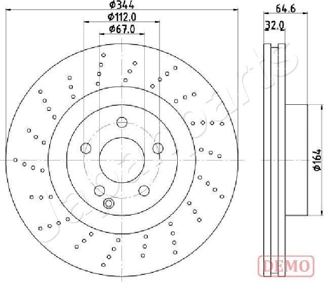 Japanparts DI-0558C - Тормозной диск avtokuzovplus.com.ua