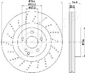 Japanparts DI-0558 - Тормозной диск avtokuzovplus.com.ua