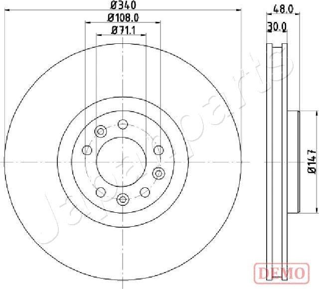 Japanparts DI-0611C - Гальмівний диск autocars.com.ua