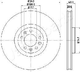 Japanparts DI-0611 - Гальмівний диск autocars.com.ua