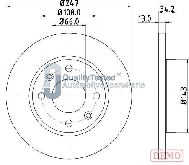 Japanparts DI0630JM - Тормозной диск autodnr.net