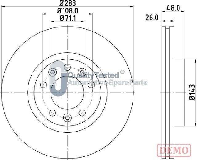 Japanparts DI0634JM - Тормозной диск autodnr.net