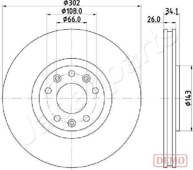 Japanparts DI-0635C - Тормозной диск avtokuzovplus.com.ua