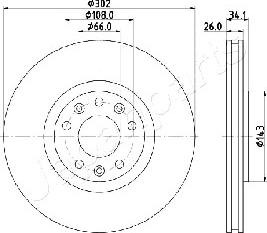 Japanparts DI-0635 - Тормозной диск avtokuzovplus.com.ua