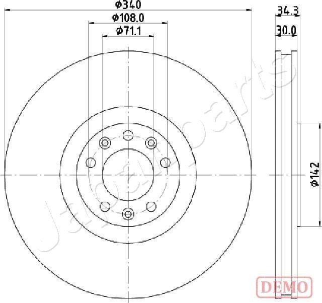 Japanparts DI-0636C - Тормозной диск avtokuzovplus.com.ua