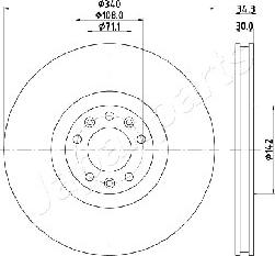 Japanparts DI-0636 - Тормозной диск avtokuzovplus.com.ua