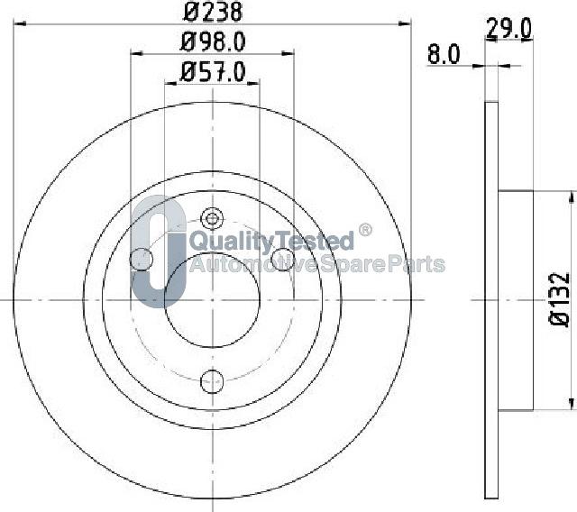 Japanparts DI0639JM - Тормозной диск autodnr.net