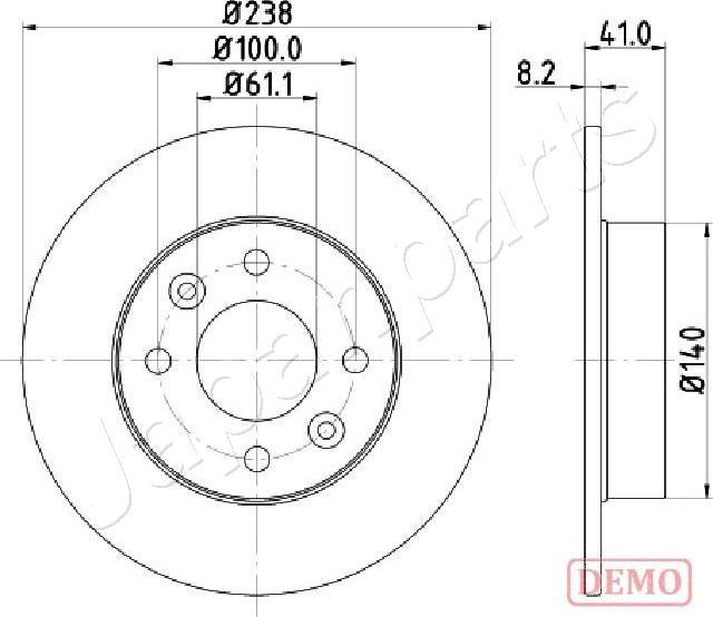 Japanparts DI-0700C - Гальмівний диск autocars.com.ua