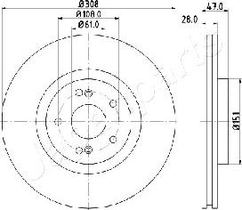 Japanparts DI-0703 - Тормозной диск autodnr.net