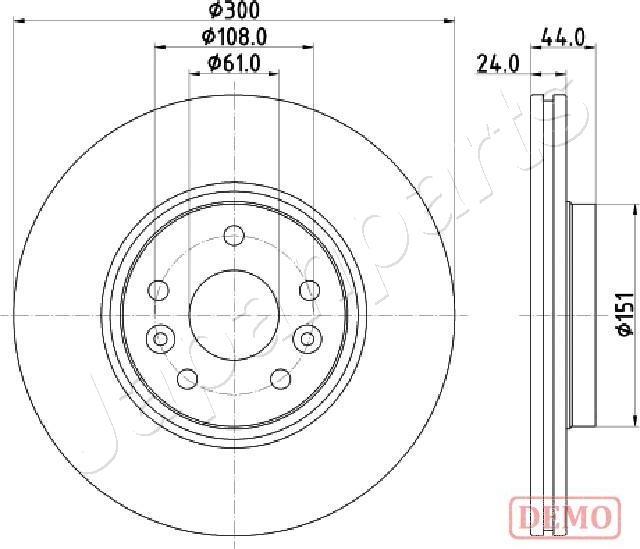 Japanparts DI-0706C - Гальмівний диск autocars.com.ua