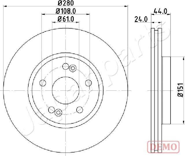 Japanparts DI-0710C - Гальмівний диск autocars.com.ua